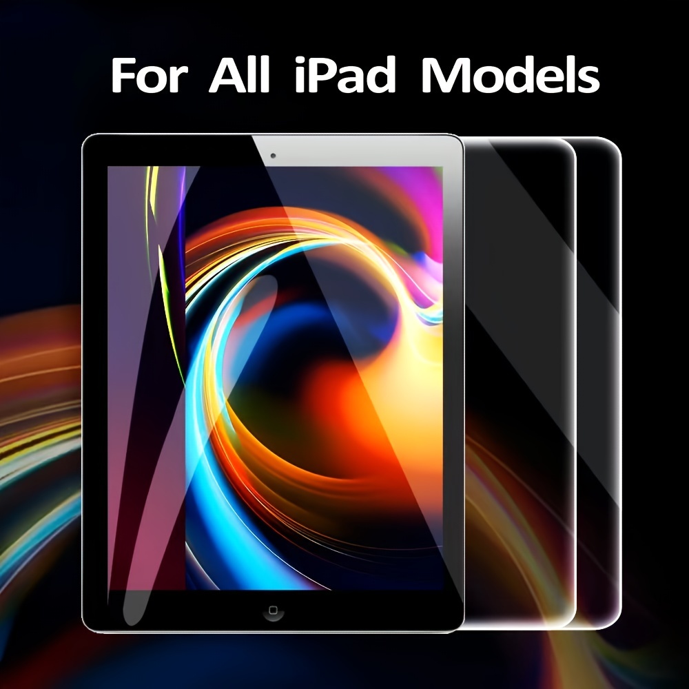 Bộ bảo vệ màn hình kính cường lực 2 gói cho tất cả các mẫu iPad - Mạnh mẽ, Siêu mỏng, Độ rõ nét HD, Thân thiện với vỏ, Không bong bóng