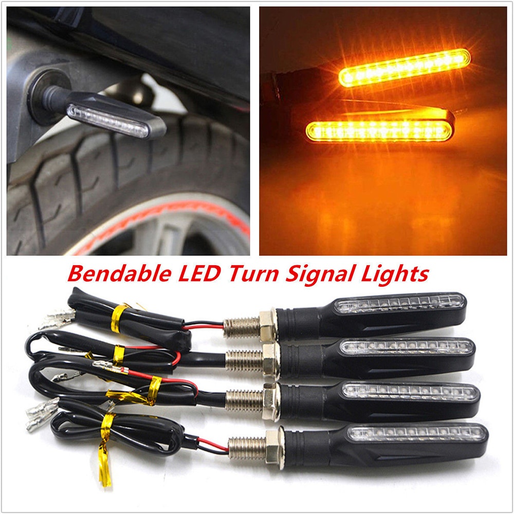 Đèn tín hiệu LED xe máy Universal 12V chống nước IP68 đèn nháy báo rẽ sau phụ kiện đèn hậu