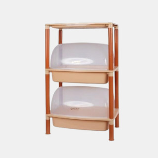Kệ úp chén, bát 2 tầng + 1 Tầng đỉnh có nắp đậy nhựa Việt Nhật NH147