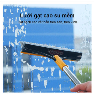 Chổi Chà Sàn Nhà Tắm 2 in 1 Thiết Kế Đầu Gạt Gước - Thông Minh Xoay 120 Độ Quét Nhà Sạch Mọi Góc BẩnCCS9 Mã: HLTK07