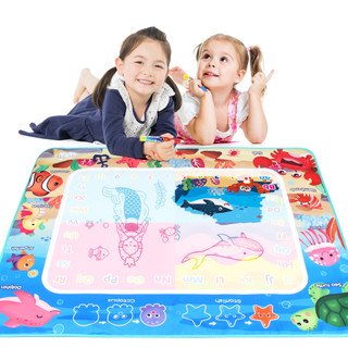Thảm vẽ nước & Bút ma thuật 100x80cm Bảng vẽ trẻ em Đồ chơi giáo dục sớm cho trẻ em