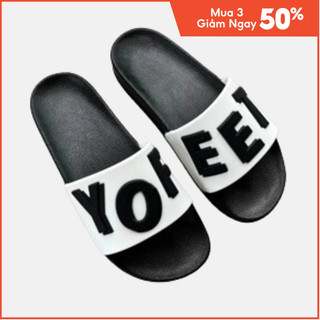Dép ulzzang Nam Nữ phong cách Hàn Quốc quai TRĂNG tên Logo YOFEET liên theo đôi Mã: XT66