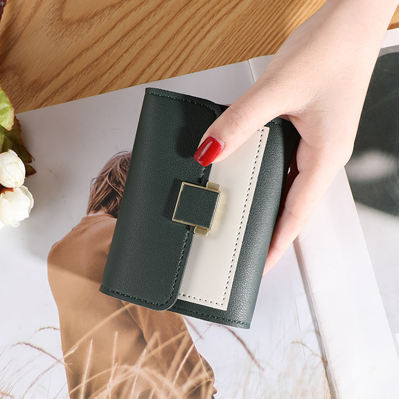 Ví Mini Nữ Màu Khối Phong Cách Hàn Quốc Dễ Thương Ví Đựng Thẻ Sinh Viên | BigBuy360 - bigbuy360.vn