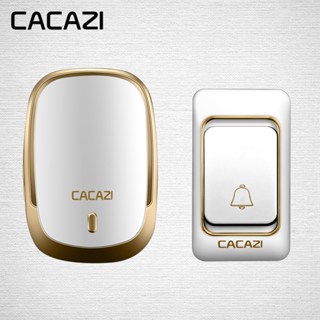 Chuông cửa gia đình DC không dây, Chuông cửa thông minh chống nước (không có pin thu) Khoảng cách cảm biến siêu dài 200m, 36 tùy chọn âm nhạc, Không cần dây, Thích hợp cho khách sạn, văn phòng, gia đình (1 nút + 1 đầu thu)