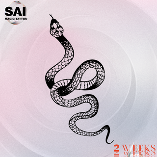 Hình Xăm Tạm Thời - Nhãn Dán Thiết Kế Rắn Tối Giản Chống Thấm Nước, Tay / Đùi / Chân Nghệ Thuật Cho Nam Nữ