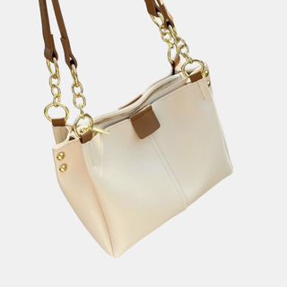 Túi xách nữ văn phòng Choice SC103030 dây da pha xích túi ngăn rộng có khoá kéo miệng