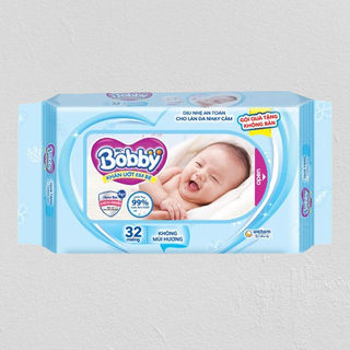 [HB Gift] Khăn ướt Bobby không mùi 32 miếng