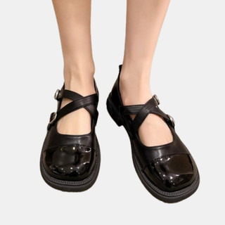 giày búp bê lolita đế bằng chất da siêu đẹp Mã: QV 56