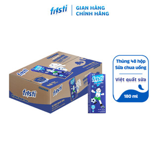 Thùng 48 Hộp Thức Uống Từ Sữa Chua Lên Men Tự Nhiên Fristi Vị Việt Quất Sữa 180ml (48x180ml)