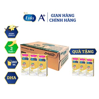 Thùng 24 hộp Sữa bột pha sẵn (Sữa nước) Enfagrow A+ 360° Brain DHA+ cho trẻ trên 2 tuổi Hương Vani (180ml)