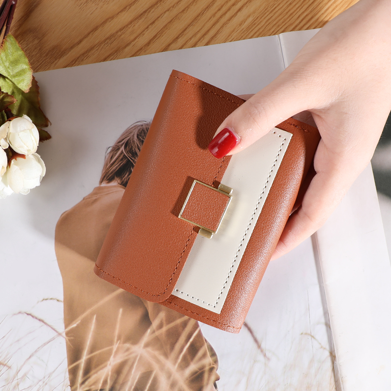 Ví Mini Nữ Màu Khối Phong Cách Hàn Quốc Dễ Thương Ví Đựng Thẻ Sinh Viên | BigBuy360 - bigbuy360.vn