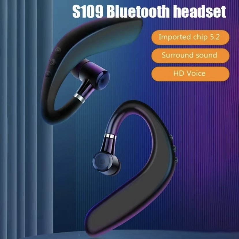 Tai nghe không dây S109 Bluetooth 5.0 Tay lái xe Tai nghe thể thao treo tai có Mic
