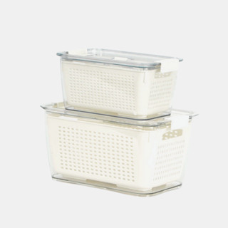 [Choice] Hộp Nhựa Đựng Thực Phẩm 2 Lớp 4.5L NH180-5 Để Tủ Lạnh Có Lỗ Thoát Khí Hokori, Kèm Rổ