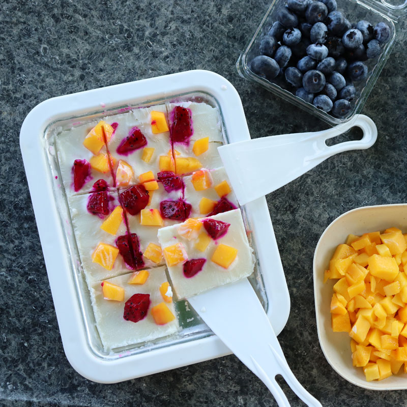 Hộ Gia Đình Máy Làm Kem Tự Chế Trái Cây Sữa Chiên Máy Làm Đá Nhỏ Chiên Khay Làm Kem Chiên Sữa Chua Máy Làm Frozen