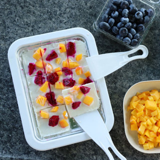 Hộ Gia Đình Máy Làm Kem Tự Chế Trái Cây Sữa Chiên Máy Làm Đá Nhỏ Chiên Khay Làm Kem Chiên Sữa Chua Máy Làm Frozen