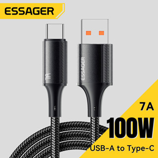 Essager 7A Cáp USB C Nhanh 100W Cáp Sạc Nhanh Dây Dữ Liệu Cho MacBook Xiaomi Samsung USB A Sang USB C Cáp Cho Huawei Cho IPhone 15 ProMax