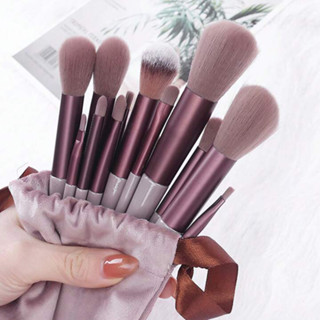 13 Bộ Cọ Trang Điểm Cọ Phấn Mắt Bàn Chải Blush Với Túi Bảo Quản Flannel Du Lịch Gói Tiện Lợi Quà Tặng