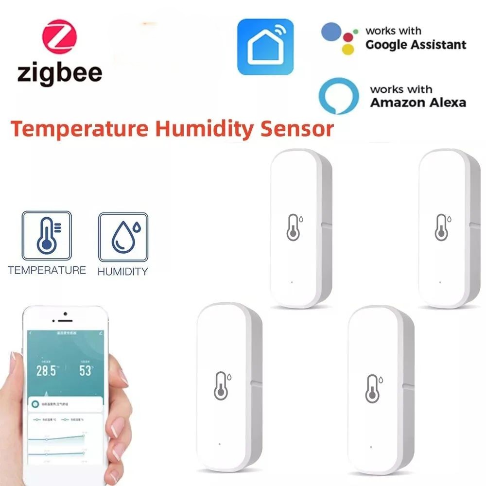 Cảm biến độ ẩm WiFi 4 chiếc Tuya Cozylife Màn hình ứng dụng đo độ ẩm trong nhà