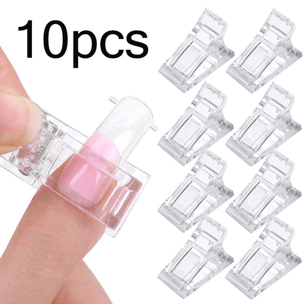 10 Chiếc Poly Gel Ngón Tay Móng Tay Nối Dài LED Builder Kẹp, Làm Móng Tay Móng Tay Nghệ Thuật Dụng Cụ Kẹp Móng Tay, Để Xây Dựng Nhanh Poly Gel Móng Tay Hình Thức Kẹp Móng Tay