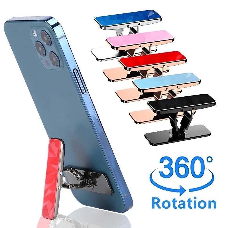 Giá đỡ điện thoại Mini sang trọng 360° Xoay Kim Loại Vô Hình Gấp Khóa Điện Thoại Điện Thoại Di Động Chân Đế Giá Đỡ Để Bàn Giá Đỡ Điện Thoại