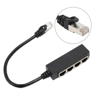 Bộ chia cáp Ethernet RJ45 1 đến 4 cổng Bộ chuyển đổi mạng LAN tốc độ cao Nam đến 4 đầu nối nữ cho bộ định tuyến PC CCTV