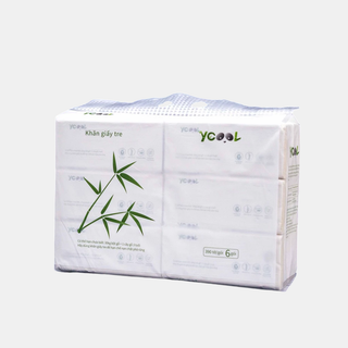 [Choice] Combo 6 gói giấy vệ sinh gấu trúc khăn giấy tre YCOOL 390 tờ B6HN01 bịch 6 gói to
