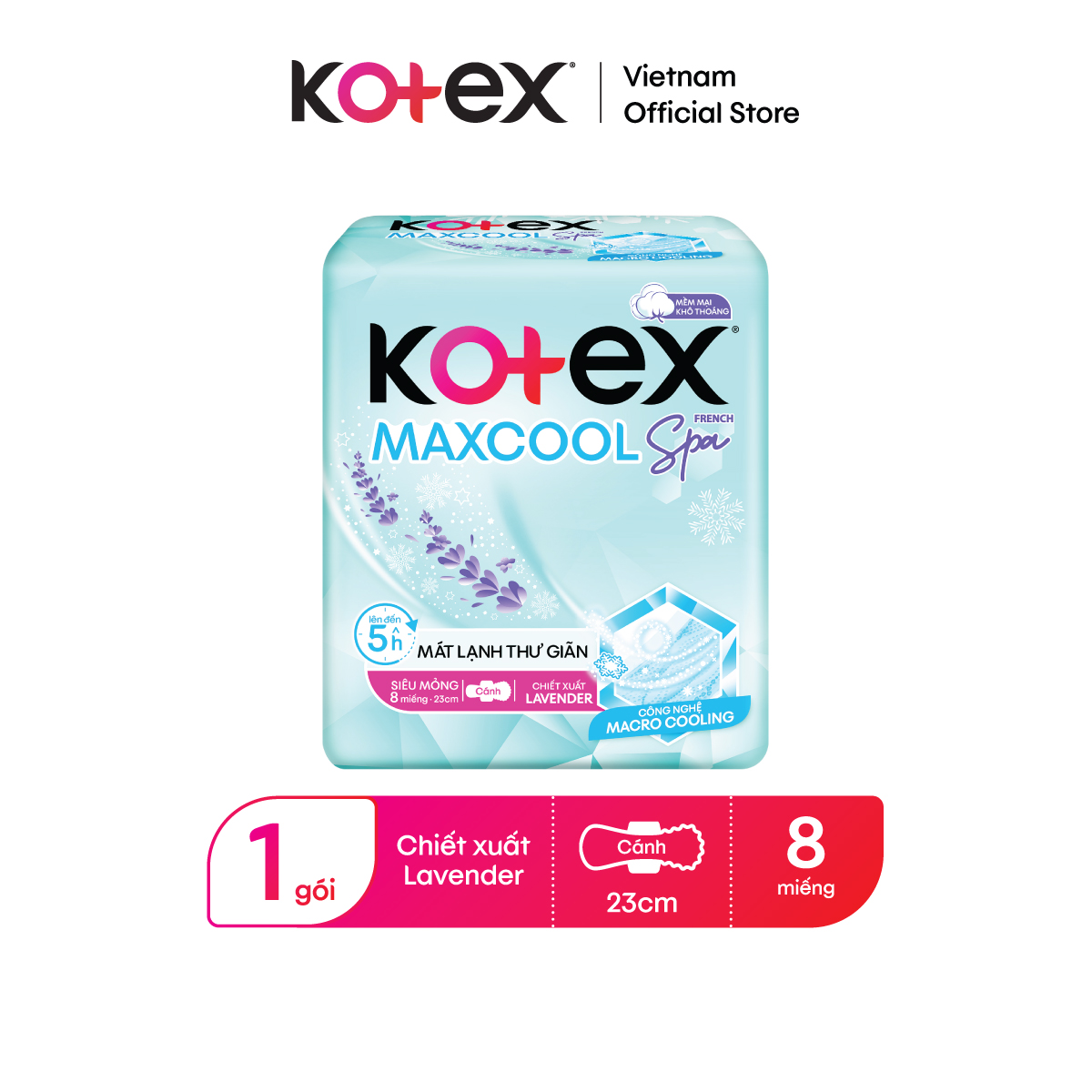[Gift] Băng vệ sinh Kotex Maxcool French Spa Ban Ngày SMC 8x48