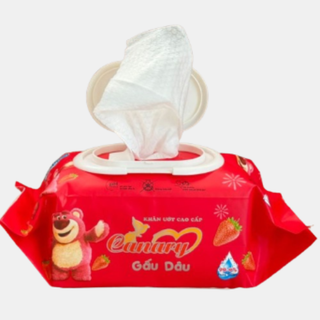 [Choice] COMBO 3 Khăn giấy ướt gấu dâu Canary HA03 650G khổ siêu lớn