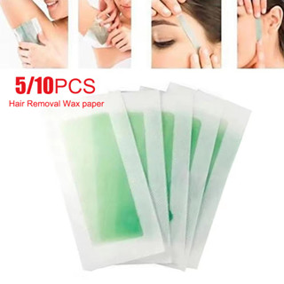  5   10 Chiếc Nách Tẩy Lông Dải Sáp Giấy Mặt Chân Làm Rụng Lông Miếng Dán Nữ Dải Sáp Cho Cơ Thể Tẩy Lông 