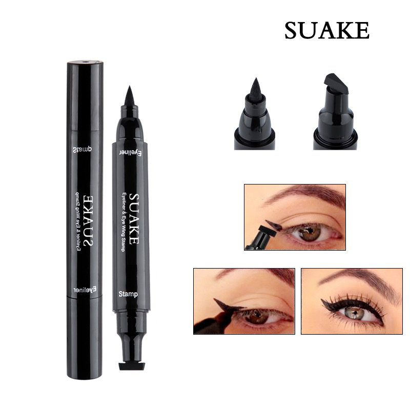 Suake 2 Trong 1 Double Side Magic Eyeliner Seal Liquid Eyeliner Tem Bút Kẻ Mắt Bút Kẻ Mắt