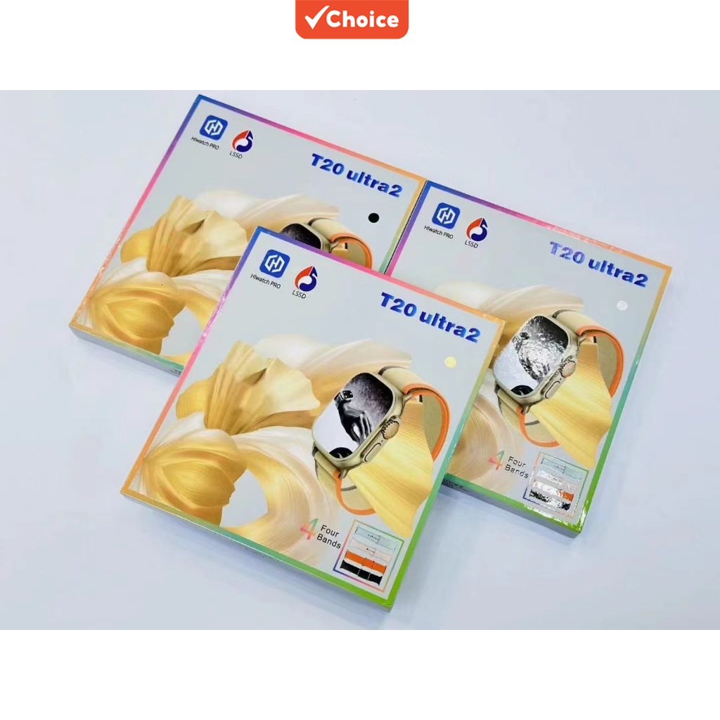 (4 Dây đeo) Đồng hồ thông minh Series 9 T20 Ultra 2 mới 2024 Sạc không dây PK T800