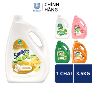  Nước rửa chén Sunlight Bio-care Thiên Nhiên 100% Gốc thực vật Lô Hội Gừng Trà Xanh  Quế & Bồ hòn Mềm dịu Chai 3.5 3.6kg 