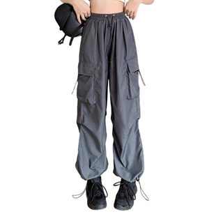 Quần Kaki Ống Rộng Choice FA1-0643-14 Dây Rút Bo Gấu Phong Cách Retro Cho Nữ Bigsize 70kg