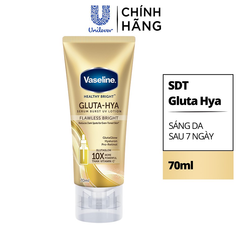 [HB Gift - BW]  Sữa dưỡng thể Vaseline Gluta-Hya Dưỡng Da Sáng Mịn Sau 7 Ngày 70ml (giao mẫu ngẫu nhiên) | BigBuy360 - bigbuy360.vn