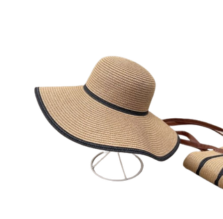 [Choice] Mũ Cói Qtkoanh-Cb07 Nón Rộng Chống Nắng Kết Hợp Túi Cói Mềm Mại Nữ Tính Mã