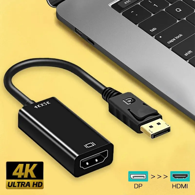 Bộ chuyển đổi 4K DisplayPort sang HDMI tương thích Nam DP sang Nữ Bộ chuyển đổi cáp tương thích HDMI Cáp truyền âm thanh Video 4K 60Hz cho máy chiếu HDTV PC