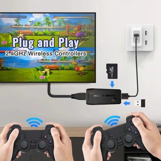  Máy chơi game mới M8 64G 4K HD tích hợp 20000 trò chơi điều khiển không dây thiết bị chơi game TV máy chơi game cầm tay retro. 