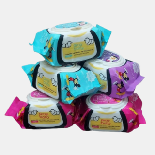 Thùng 10 gói Khăn ướt AMY HA02 185G mềm mịn, không mùi, giá gốc