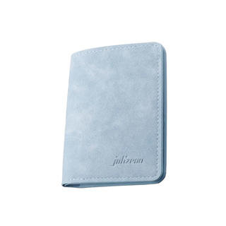 Ví Nam Nữ Choice PNQ04 Da Lộn Mini Nhiều Ngăn Đựng Thẻ Tiện Lợi Màu Xanh Nhạt