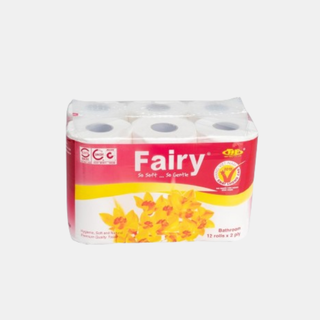 Giấy Vệ Sinh Hanoisilk Fairy 2 Lớp 12 Cuộn (8936017990220) Có Lõi Mềm Mịn Tan Nhanh Trong Nước