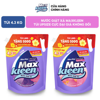   TĂNG DUNG TÍCH GIÁ KHÔNG ĐỔI  Túi CỰC ĐẠI Nước Giặt Xả MaxKleen 4.3kg Hương Nước Hoa Huyền Diệu  Hoa Nắng 