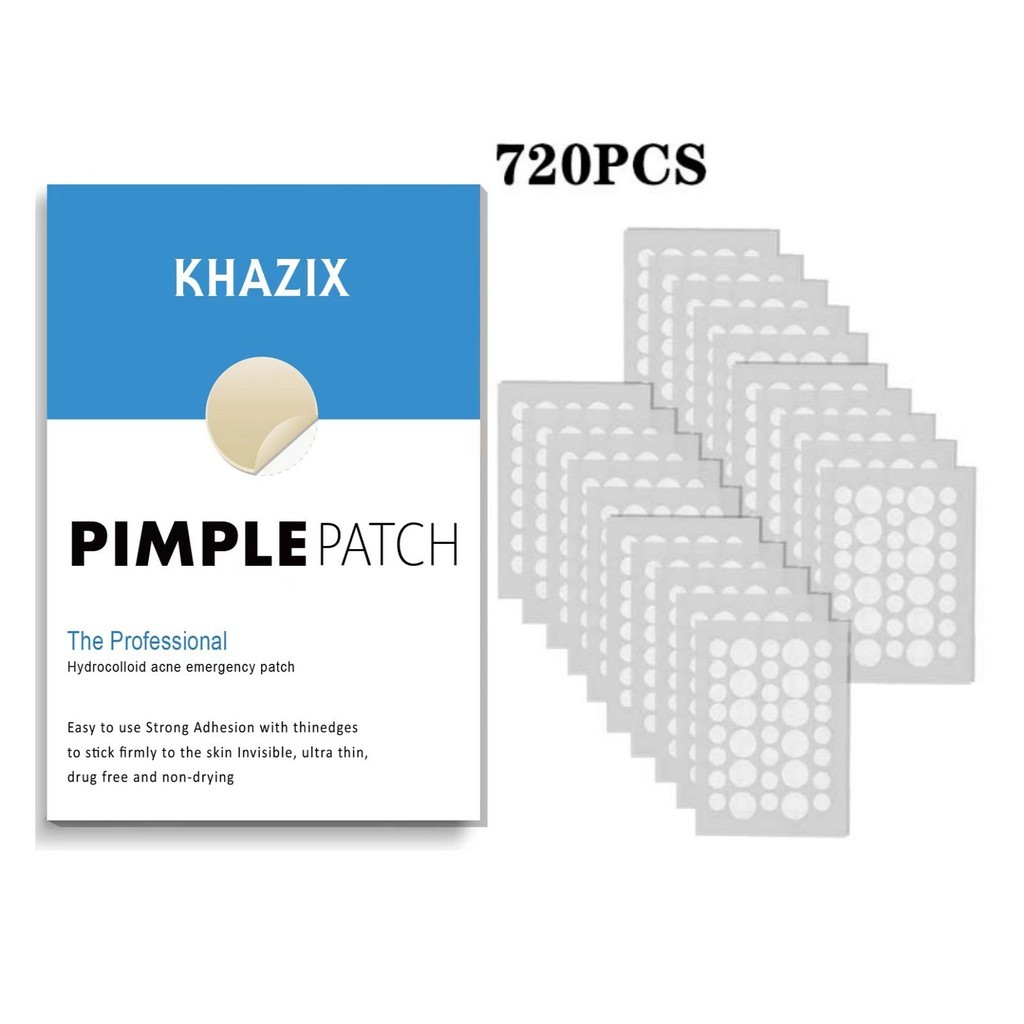 720 / 400 Miếng Hydrogel Acne Patch-Màu trong suốt, Ngâm dầu cây trà, Miếng dán trị mụn Hydrogel, Th