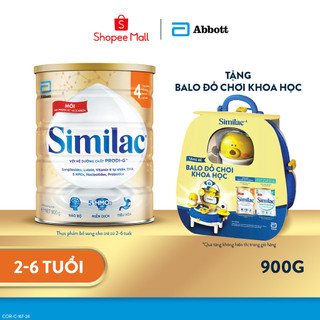   Tặng Balo đồ chơi khoa học  Sữa bột Similac 4 900g 