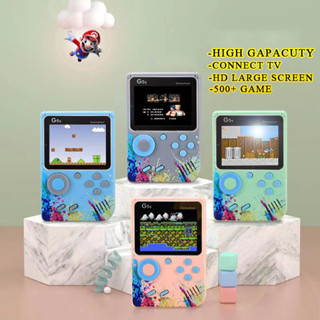 Màn hình G5 HD Macaron Máy chơi Game cầm tay Contra Mini Arcade 500 Sạc trò chơi Di động Người chơi trò chơi Hộp trò chơi