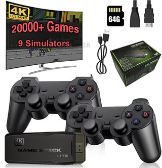  Máy chơi game M8 64G 4K HD tích hợp 20000 trò chơi có tay cầm không dây thiết bị chơi game cắm vào TV máy chơi game cầm tay retro. 