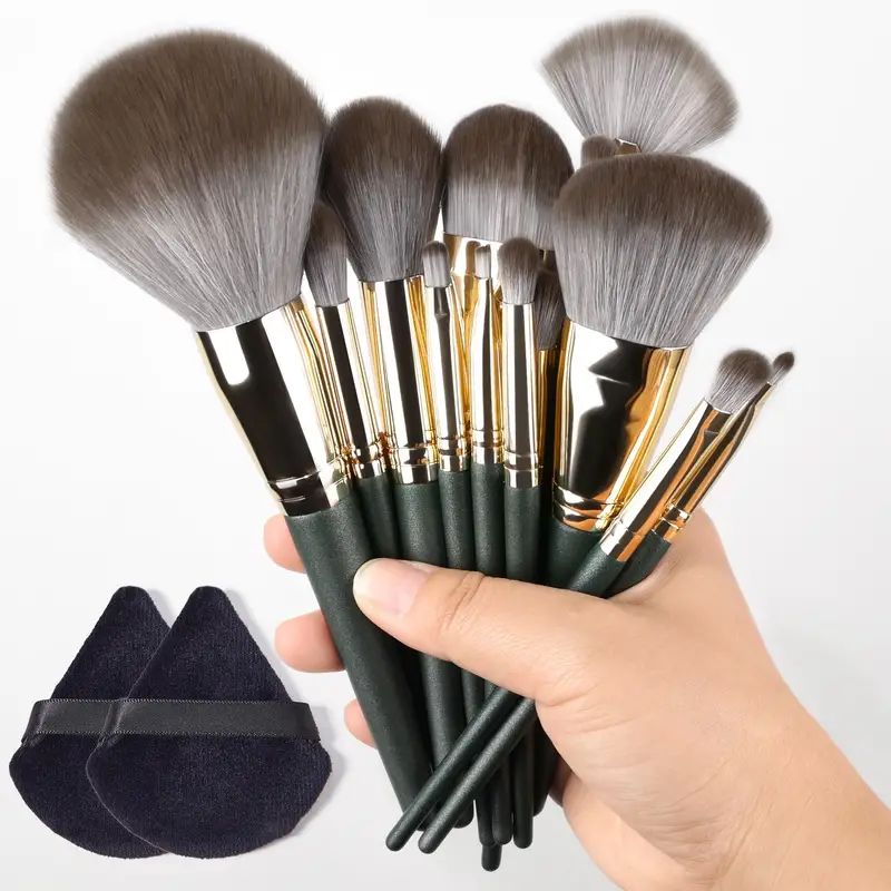 Bộ cọ trang điểm chuyên nghiệp 14 chiếc - Lông tơ mềm sang trọng cho phấn, phấn mắt, phấn nền & phấn má hồng - Ứng dụng làm đẹp đa năng liền mạch - Lý tưởng