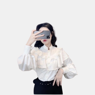 Áo sơ mi nút ngọc choice việt nam xmnl_008 bèo tầng cổ trụ