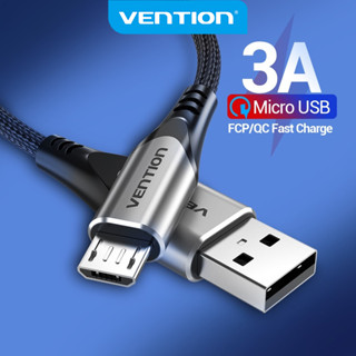 Cáp Micro USB Vention 3A Cáp sạc nhanh & đồng bộ dữ liệu Dây bện Nylon cho cáp điện thoại di động Micro USB