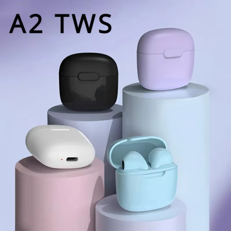 Tai nghe không dây A2Pro TWS Bluetooth Macaron V5.3, pin siêu lâu và âm thanh stereo.