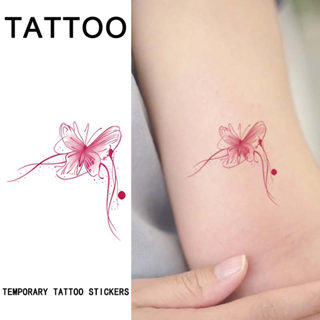  Miếng Dán Hình Xăm Bướm Màu Hồng, Chống Thấm Nước Lâu Dài, Mô Phỏng Không Phản Quang, Hình Xăm Giả, Nữ, Cánh Tay, Lưng, Chân Miếng Dán Hình Xăm Tạm Thời